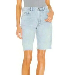 NEW Boyish Bradley Jean Short Light Sunrise Wash Raw Hem Organic Cotton Denim